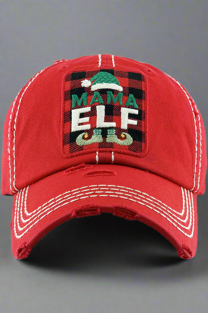 'Mama Elf' Vintage Baseball Cap
