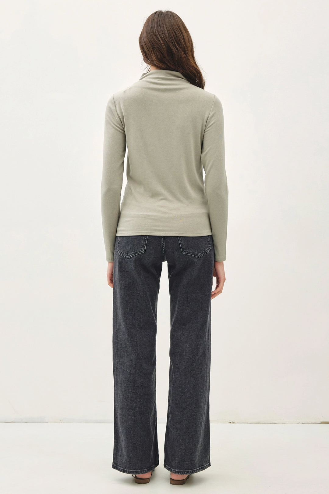 Soft Mock-Neck Longsleeve Top