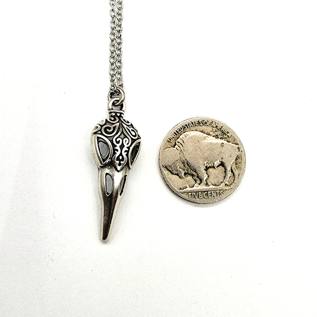 Antique Silver Raven's Relic Necklace