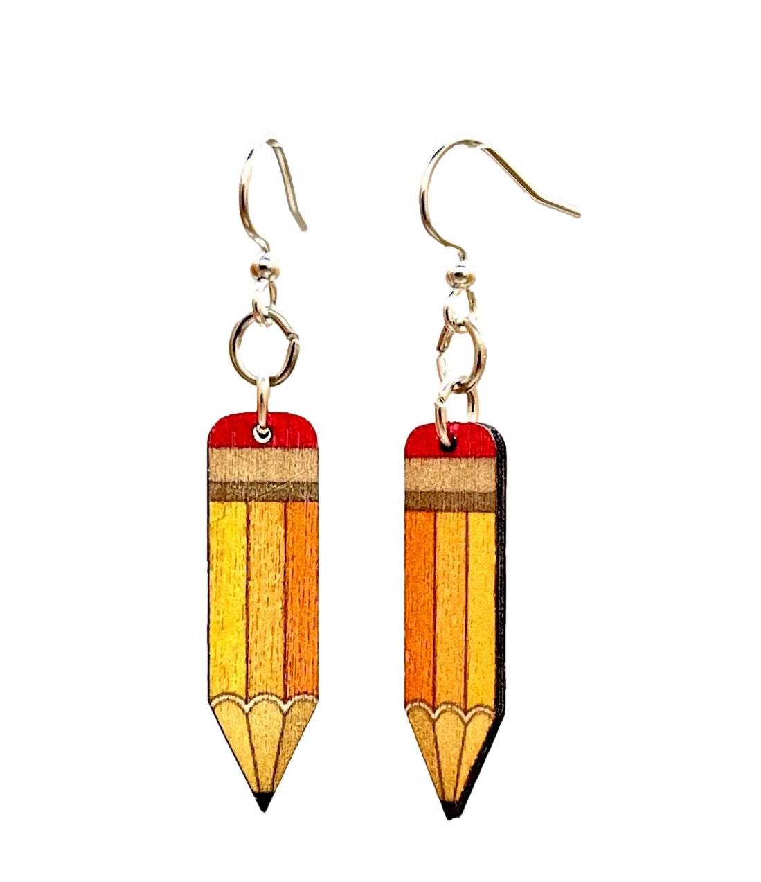 Pencil - Lasercut Wooden Earrings