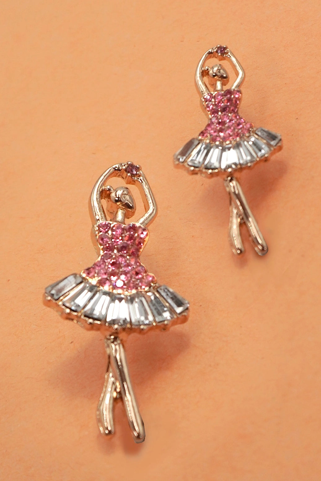 Rhinestone Ballerina Stud
