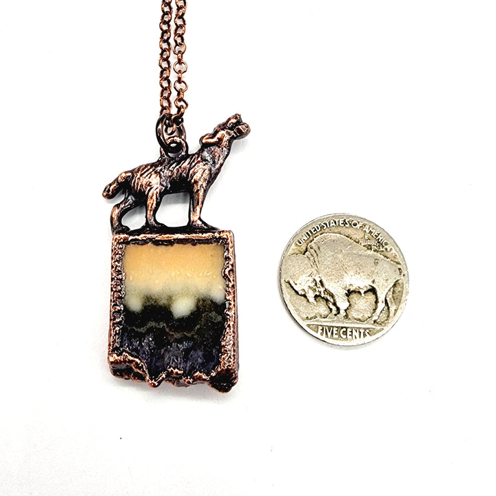 Amethyst Wolf Pendant