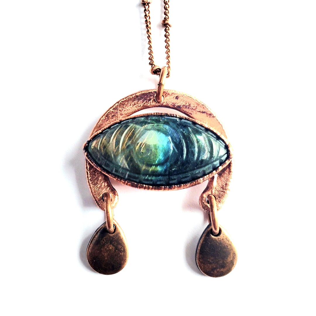 Labradorite Weeping Eye Necklace