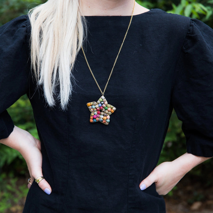 Aasha Star Flower Pendant