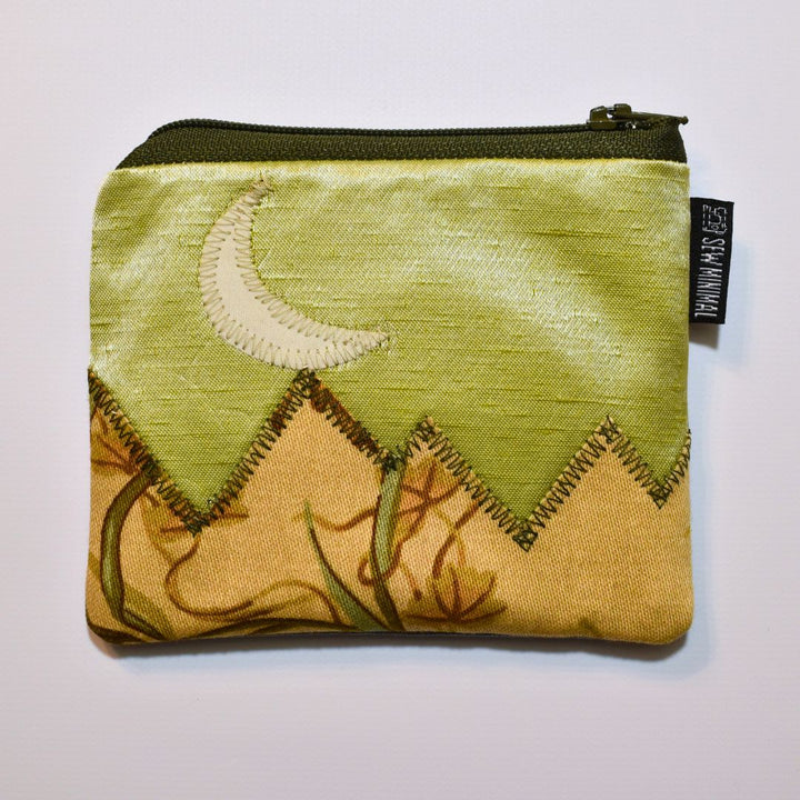 Upcycled Zipper Pouch- Mountain