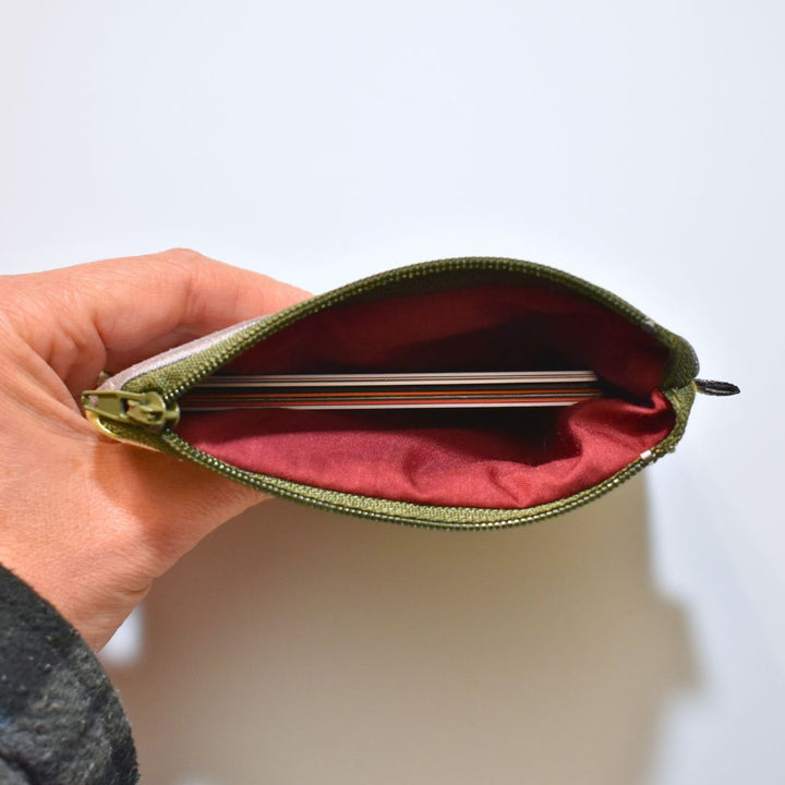 Upcycled Zipper Pouch- Mountain