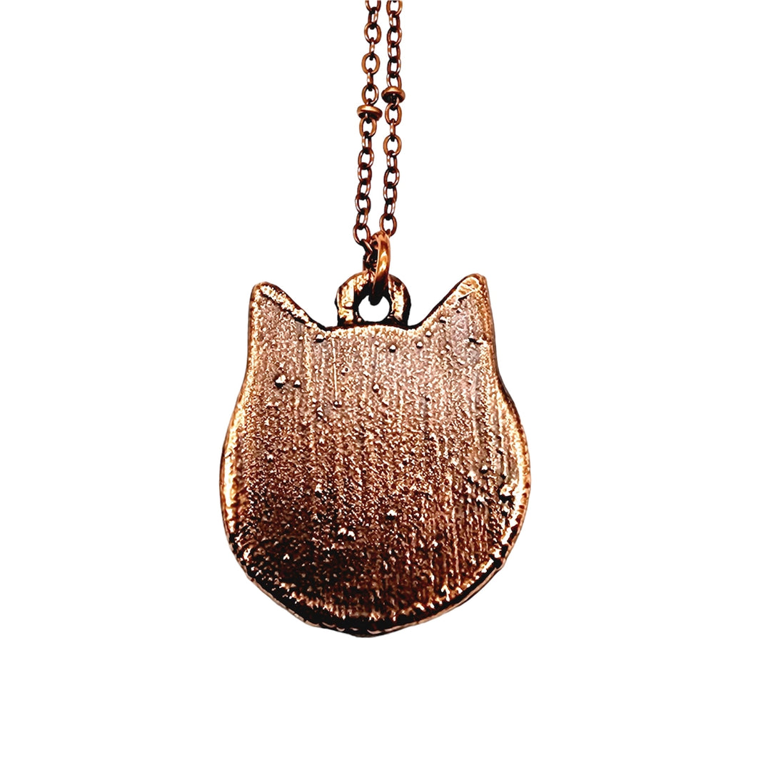 Apple Green Chrysoprase Cat Necklace