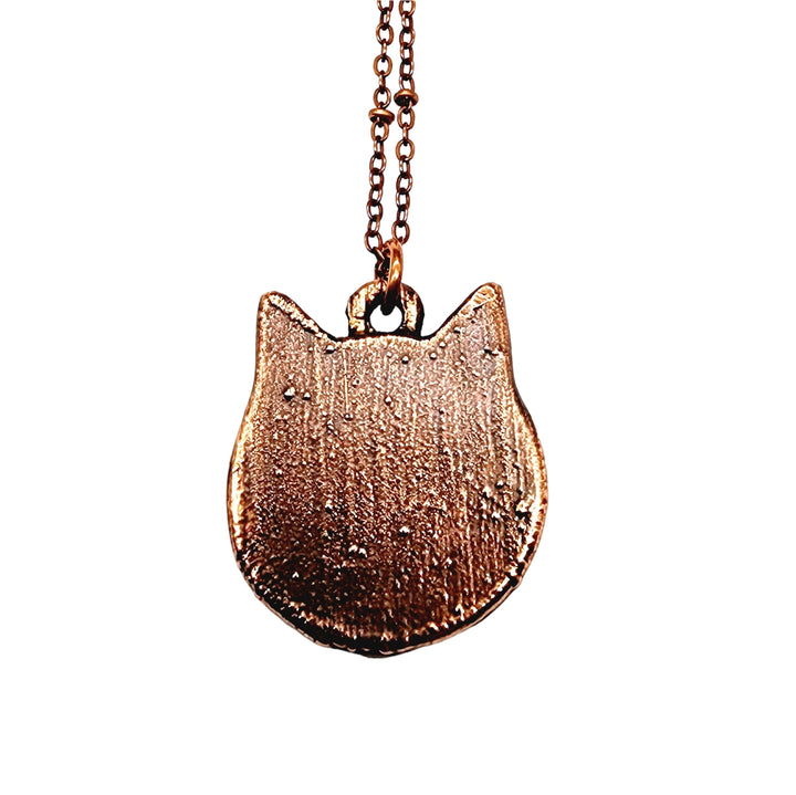 Apple Green Chrysoprase Cat Necklace