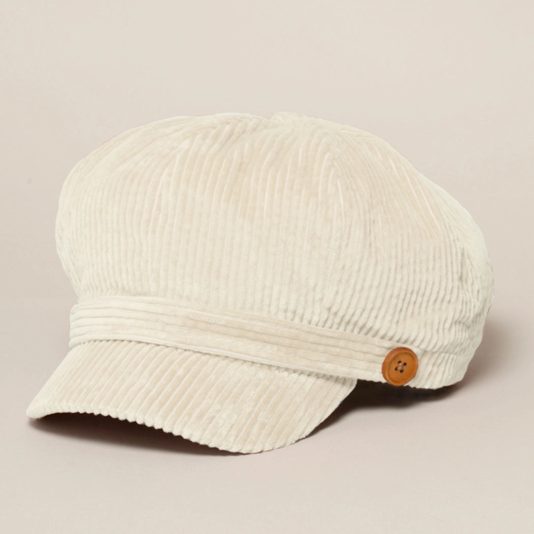 Corduroy Newsboy Hat