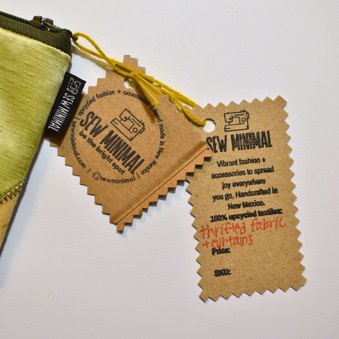 Upcycled Zipper Pouch- Mountain