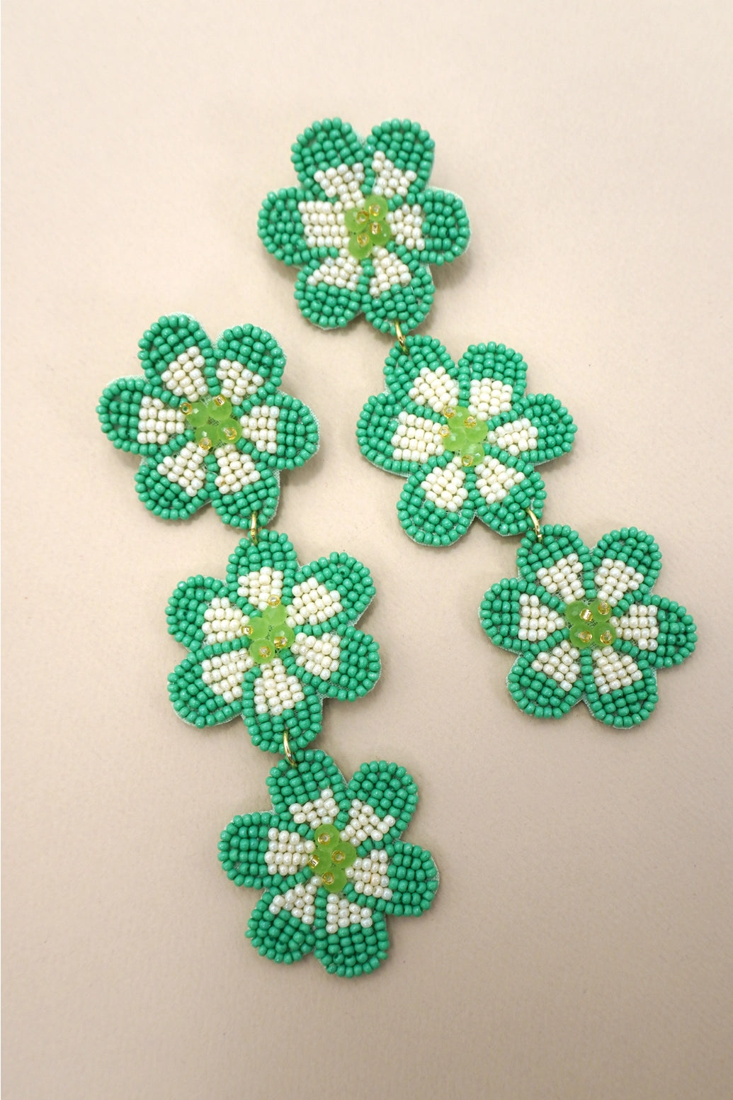 Triple Flower Seed Bead Drops
