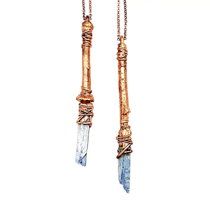 Blue Kyanite Wand Necklace