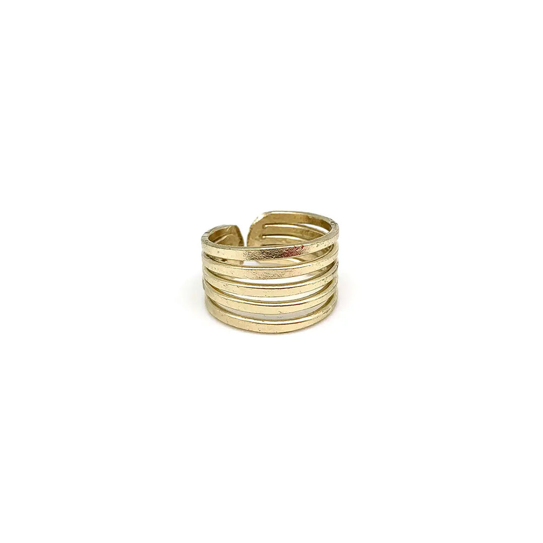 Anju Adjustable Brass Ring