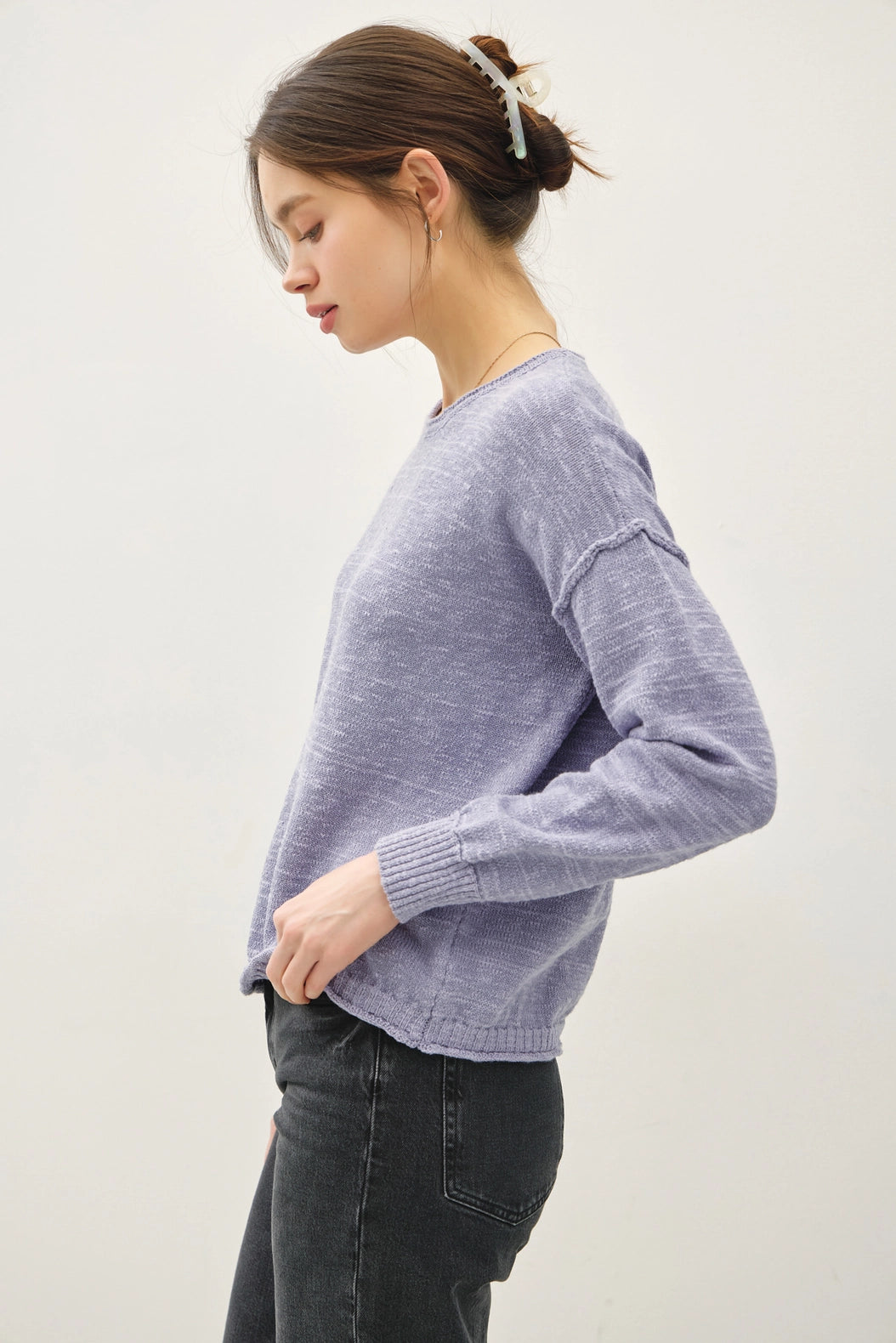 Inside Out Drop Shoulder Sweater
