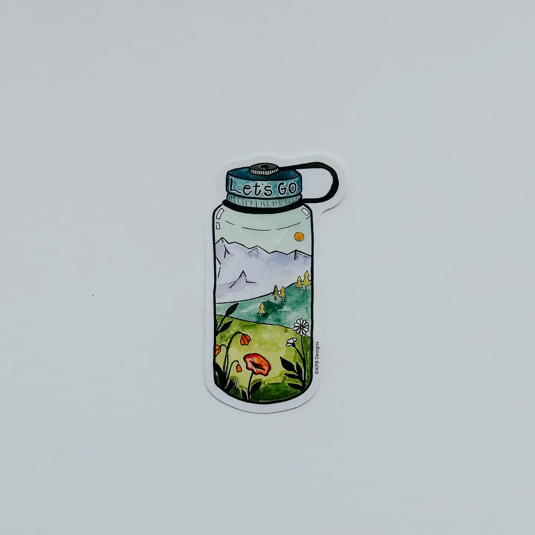 'Let's Go Waterbottle' Sticker
