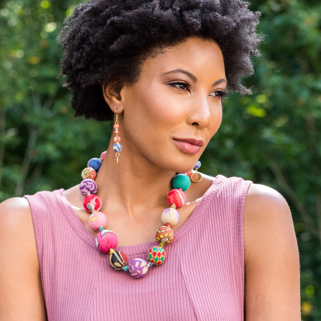 Aasha Large Beads Short Necklace