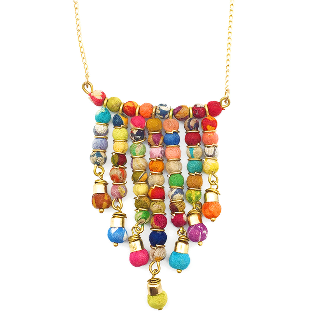 Aasha Bar Fringe Necklace