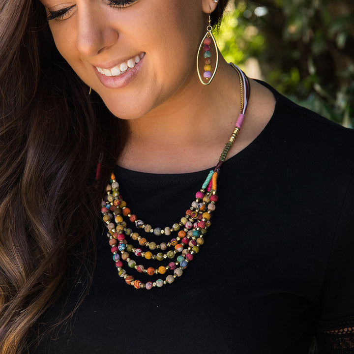 Aasha Layered Bib Necklace