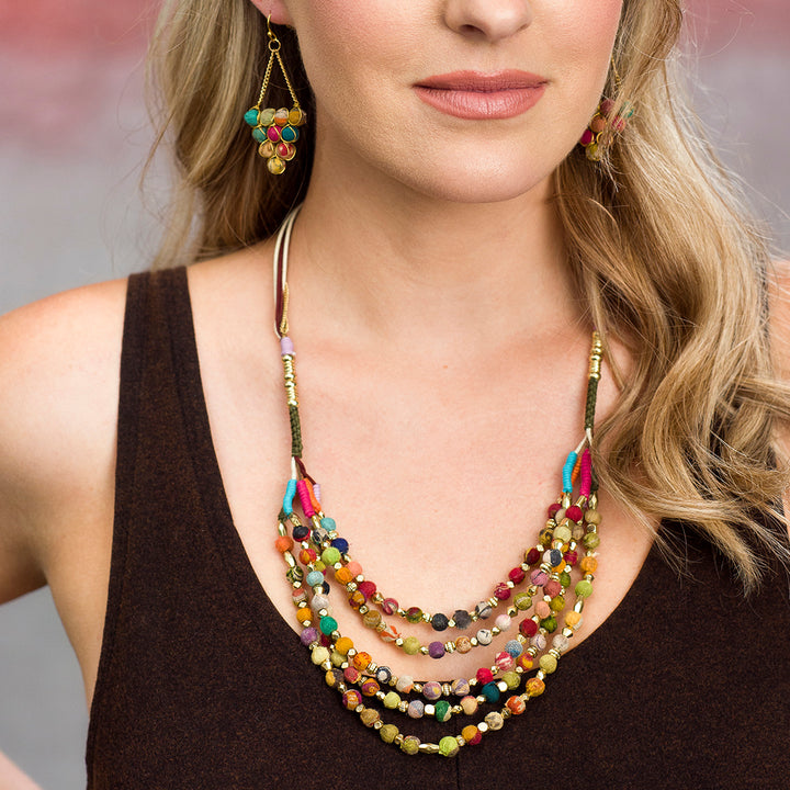 Aasha Layered Bib Necklace