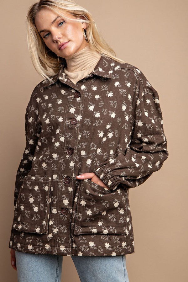 Flower Print Fall Jacket