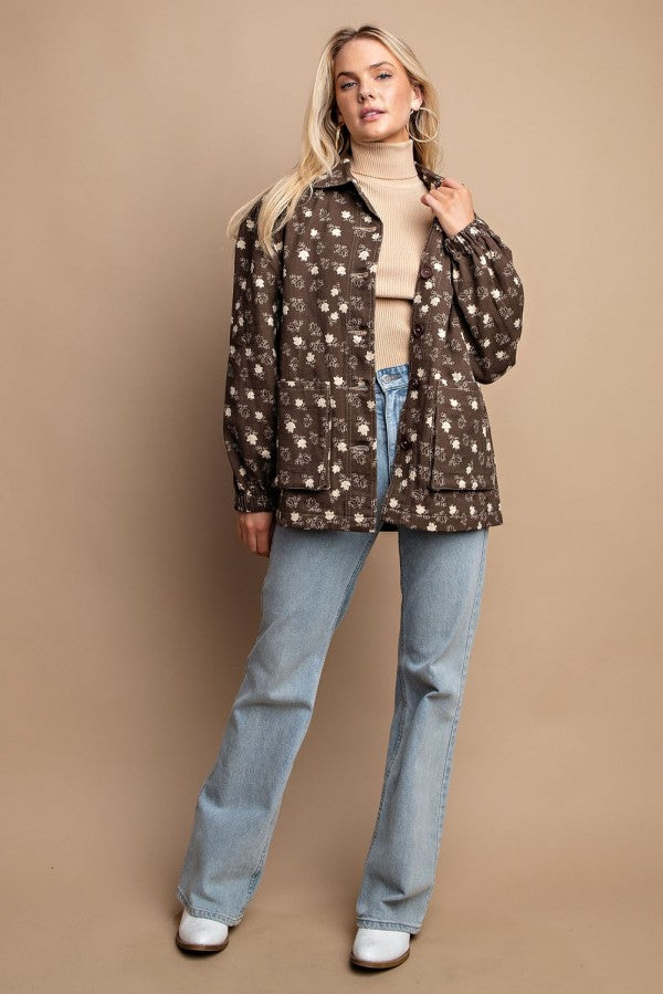Flower Print Fall Jacket