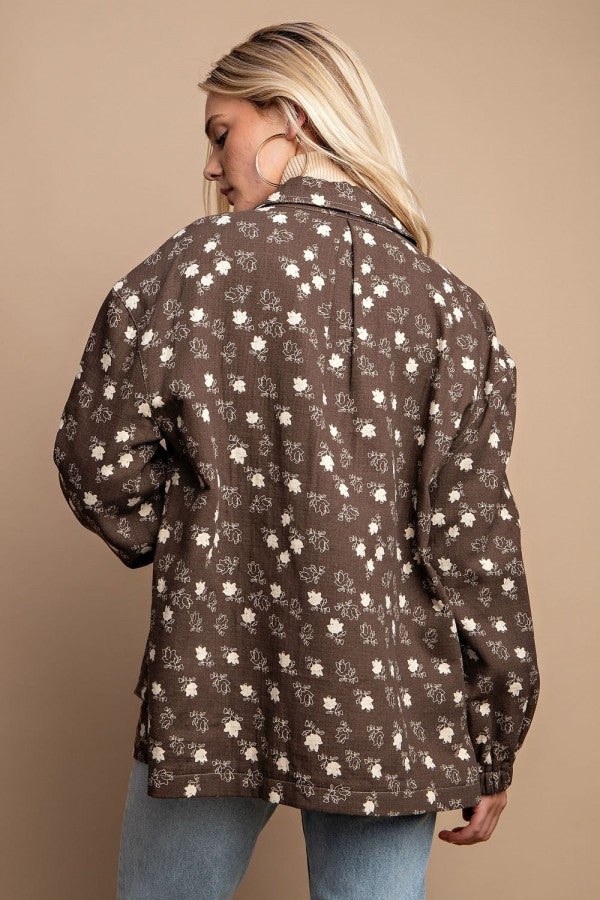 Flower Print Fall Jacket