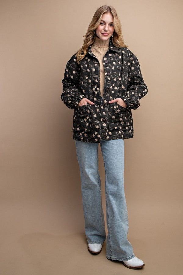 Flower Print Fall Jacket