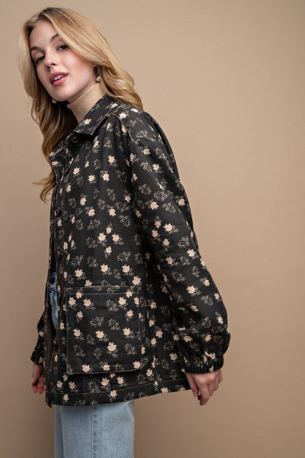 Flower Print Fall Jacket