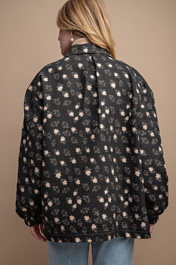 Flower Print Fall Jacket