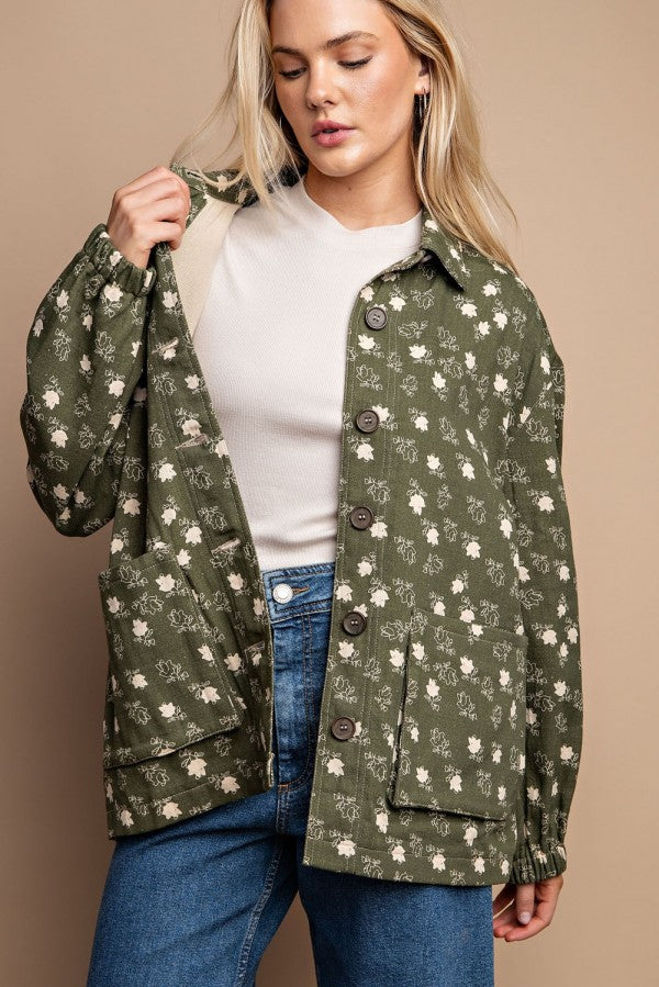 Flower Print Fall Jacket