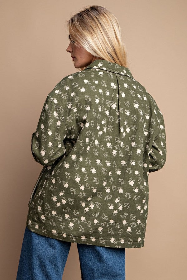 Flower Print Fall Jacket