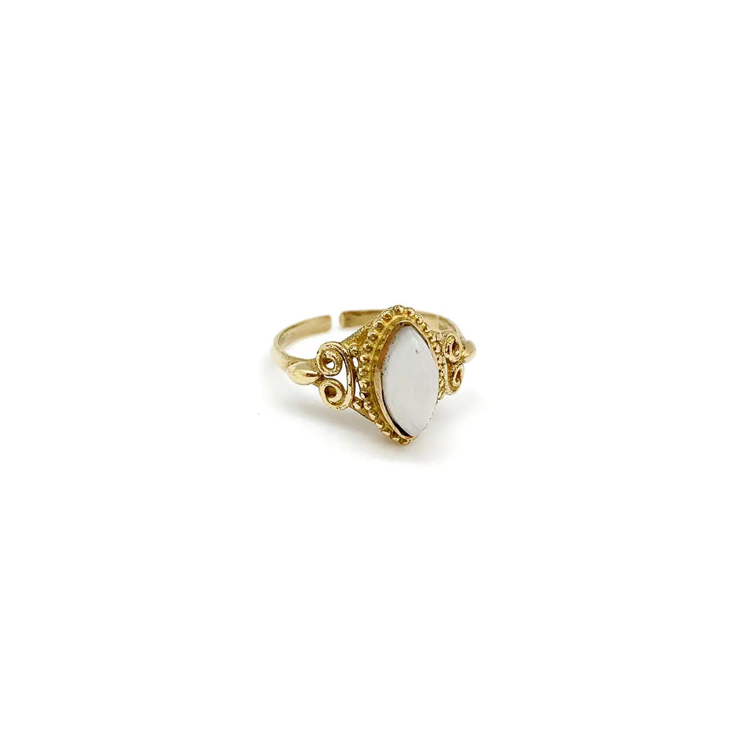 Dainty Gemstone Ring - Gold