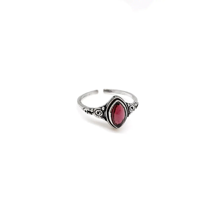 Dainty Gemstone Ring - Silver