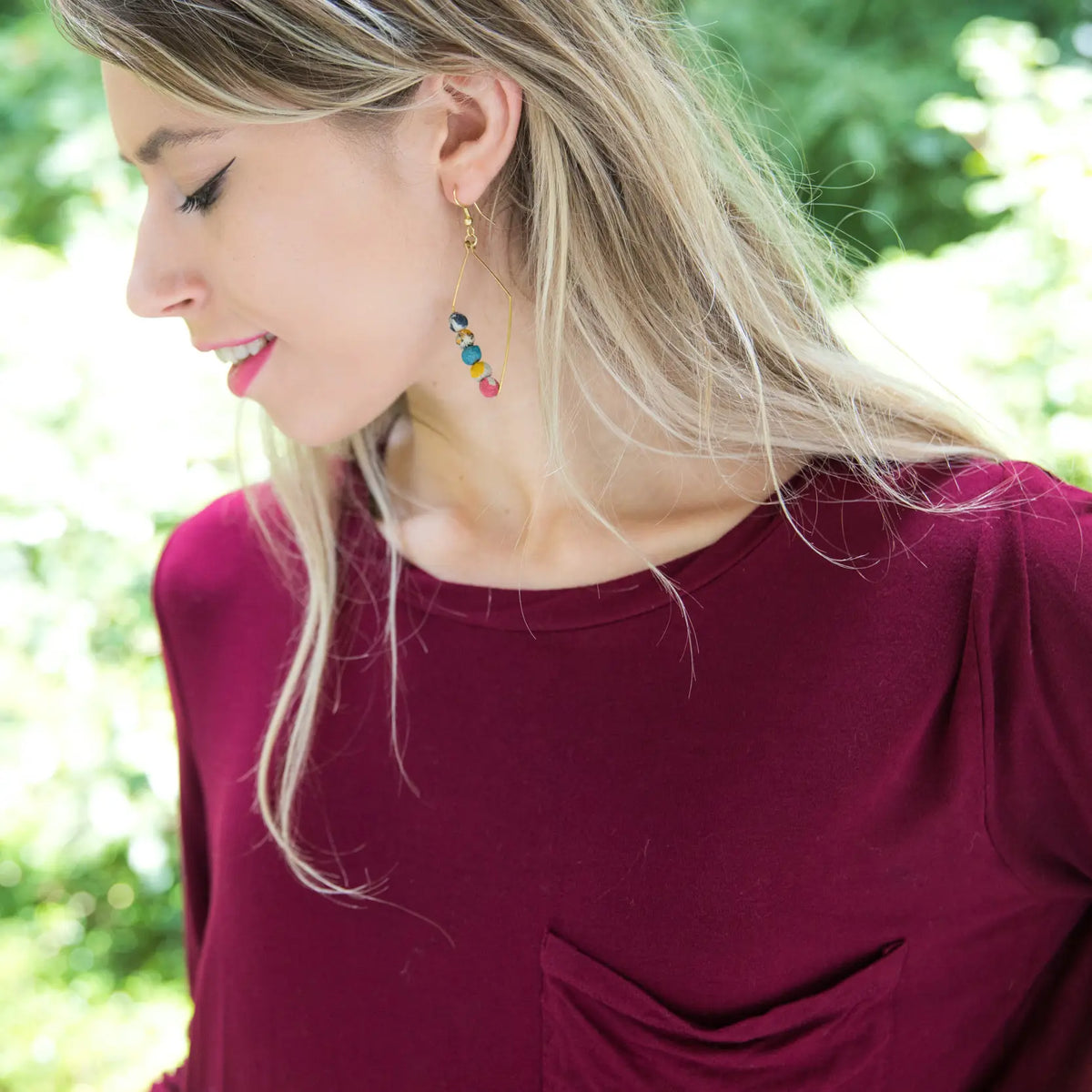 Aasha Asymmetrical Beads Earrings