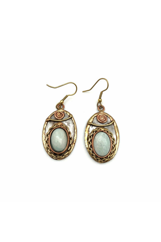 Mixed Metal & Semi-Precious Stone Earrings