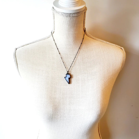 Opalite Lightning Bolt Necklace