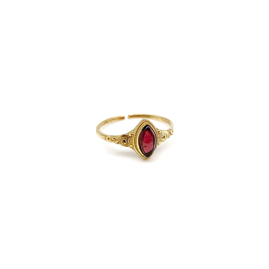 Dainty Gemstone Ring - Gold