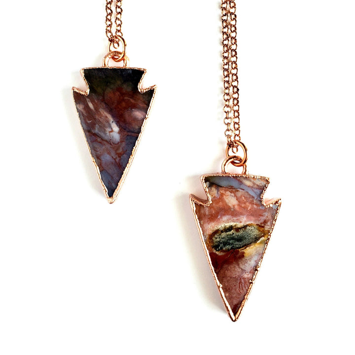 Merging Metals Jasper Arrowhead Necklace
