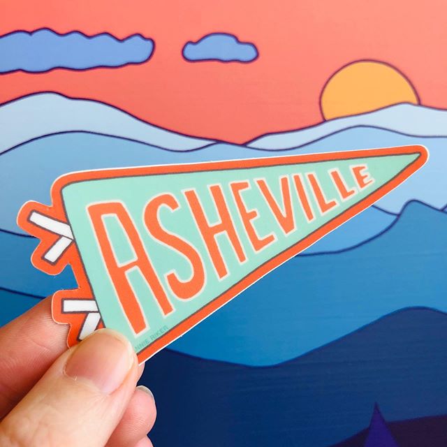 Asheville Pennant Magnet