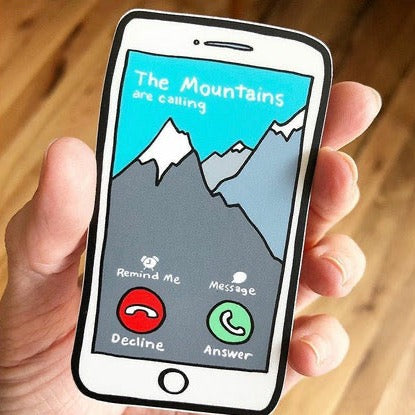 Mountains Are Calling Sticker