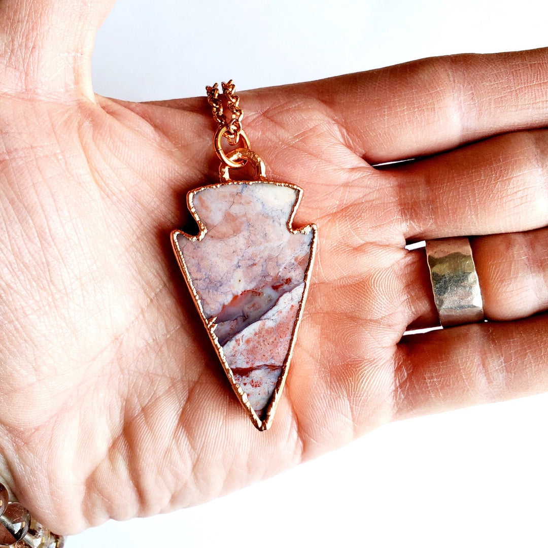 Merging Metals Jasper Arrowhead Necklace