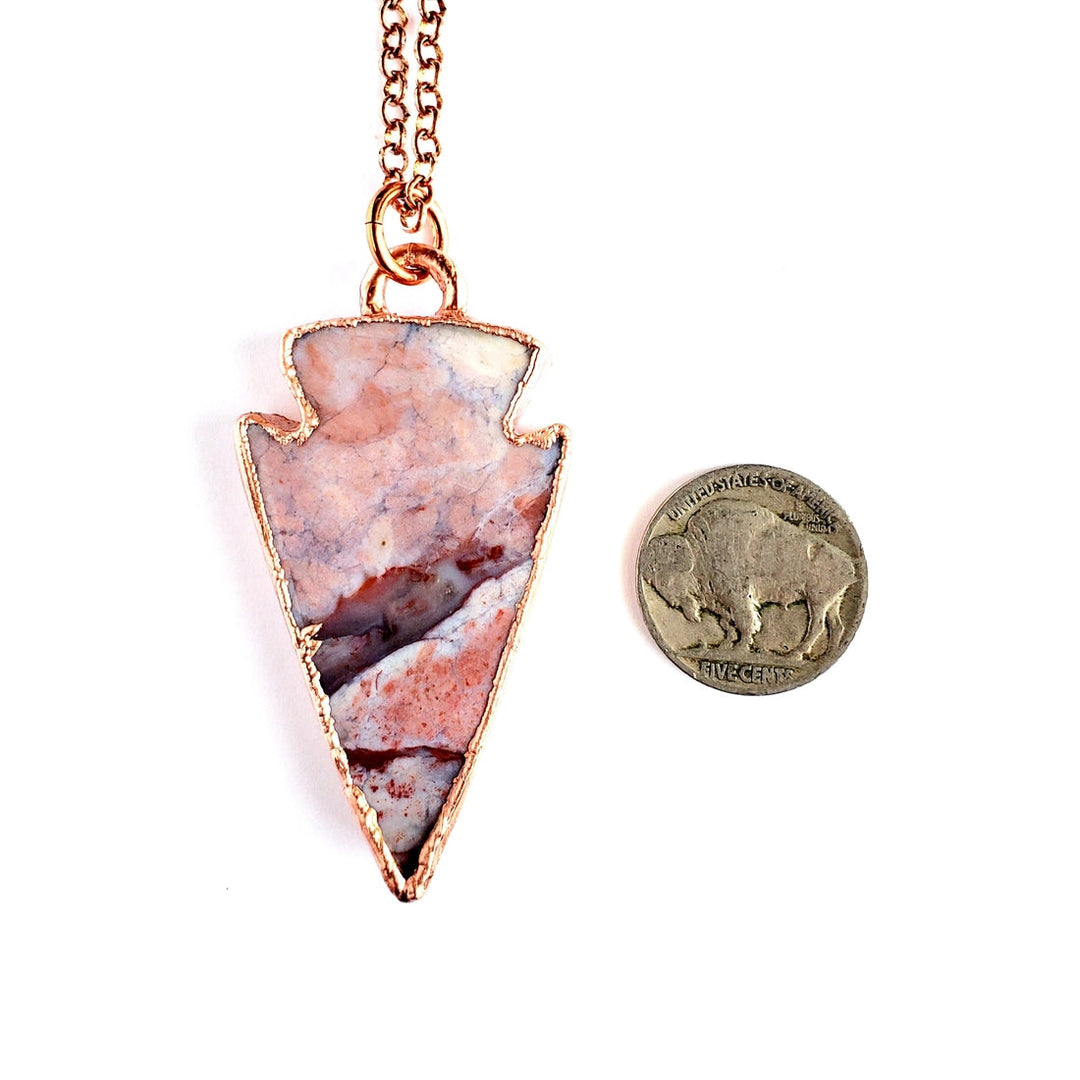 Merging Metals Jasper Arrowhead Necklace