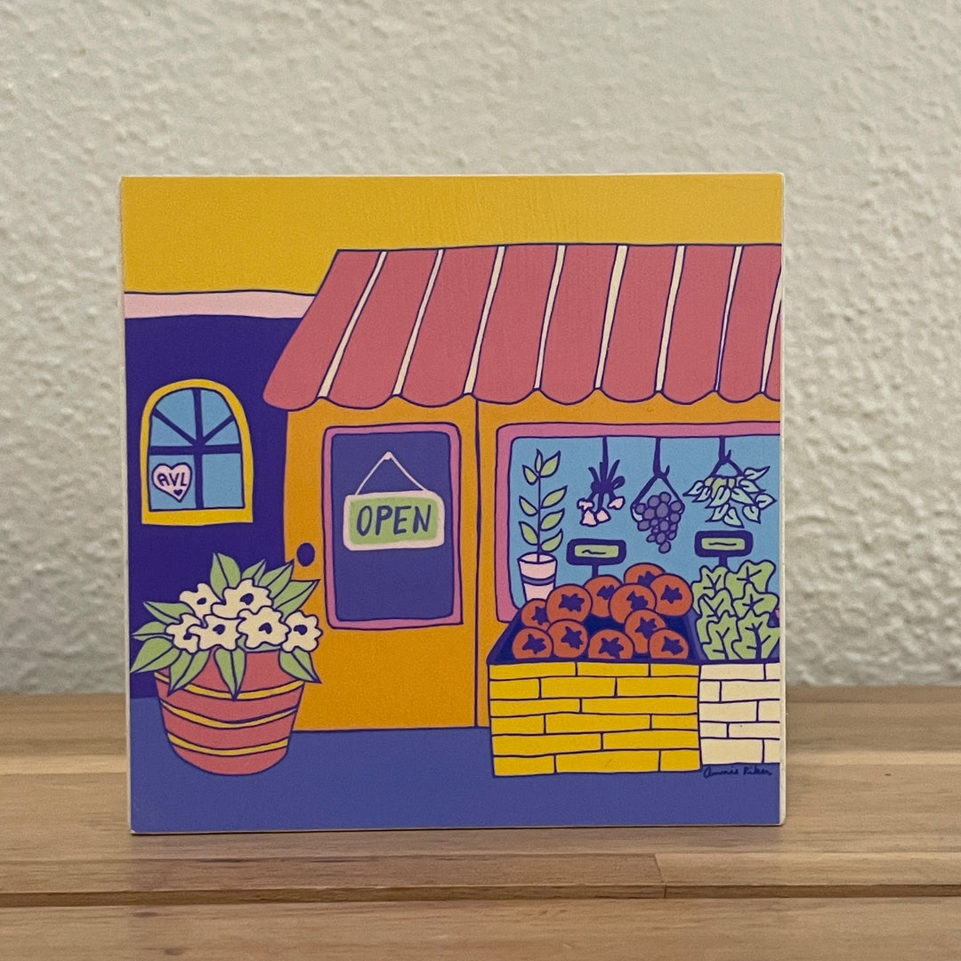 4" x 4" Asheville Inspired Art Block