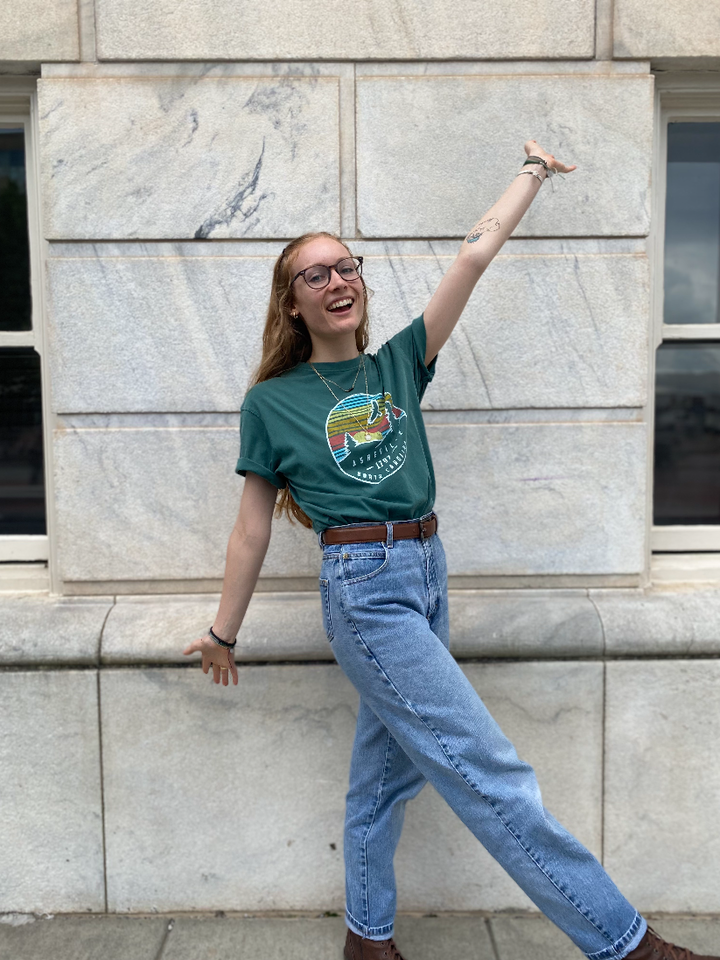 Sun Striped Asheville Short Sleeve Top - Mist Green
