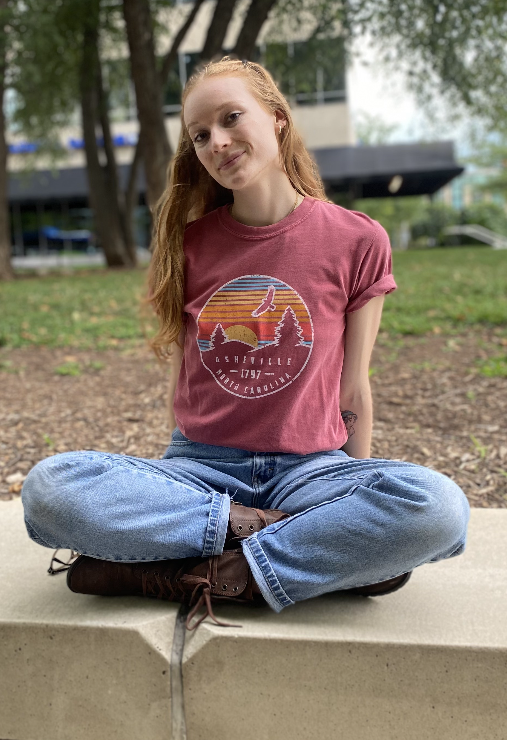Sun Striped Asheville Short Sleeve Top - Crimson
