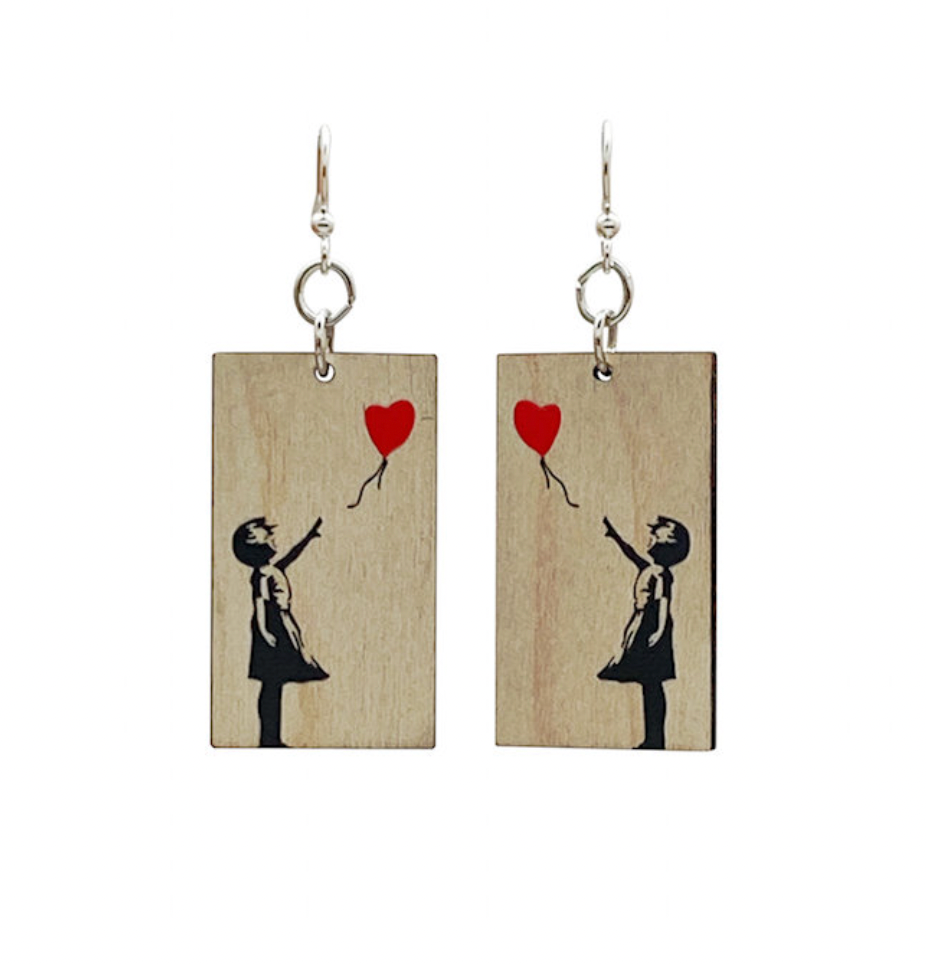 Green Tree Wooden Jewelry - Balloon Girl