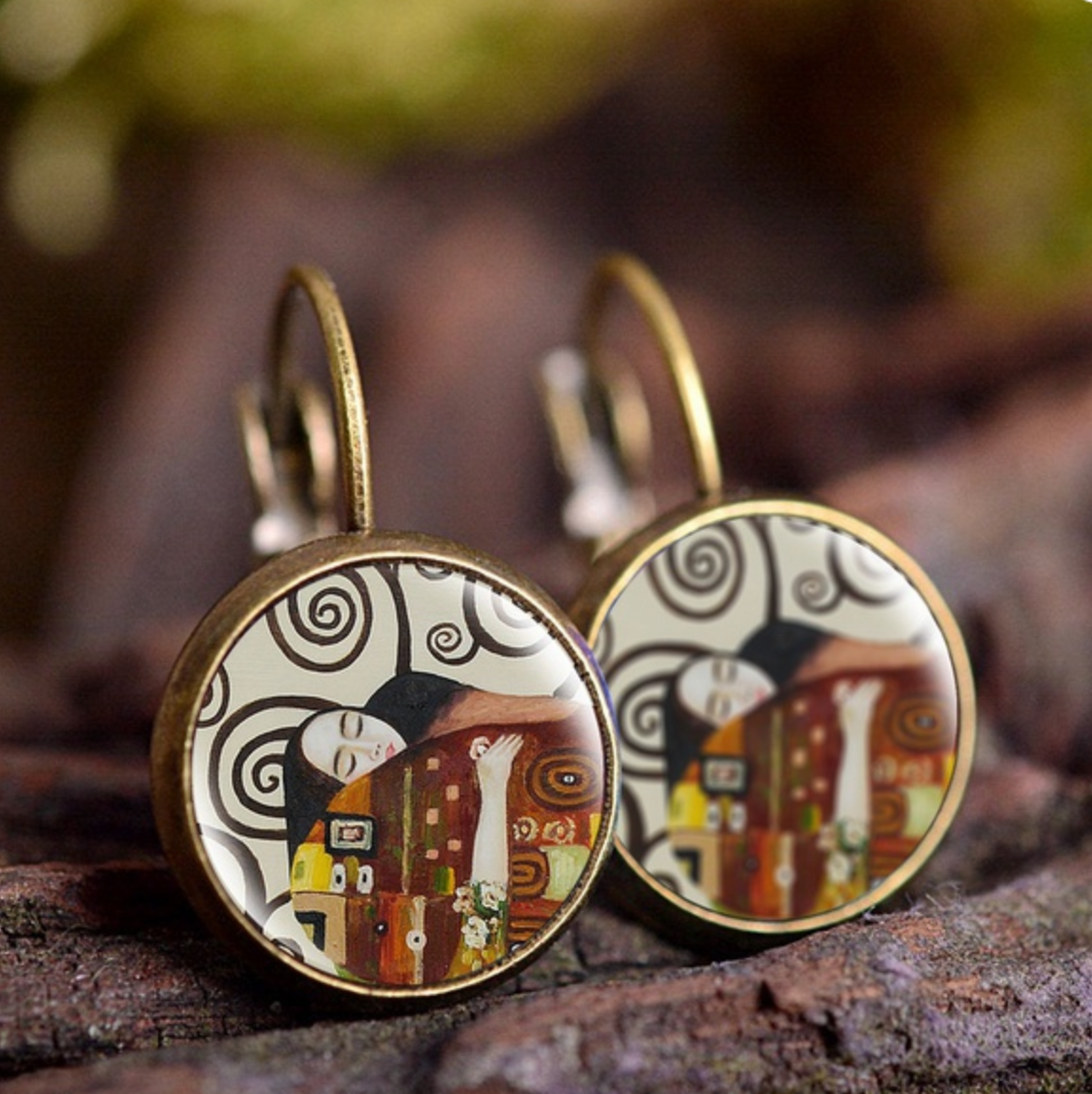 Painting Inspired Drop earrings