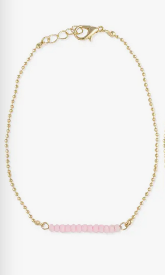 Pastel Faceted Bead Anklet