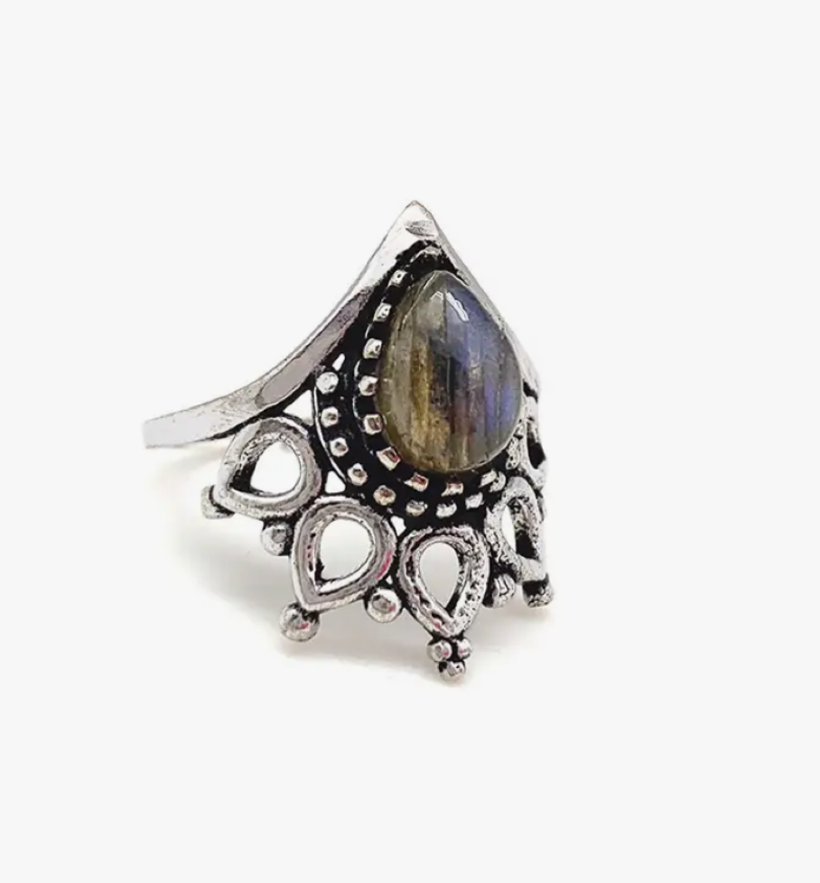 Dainty Gemstone Ring - Silver