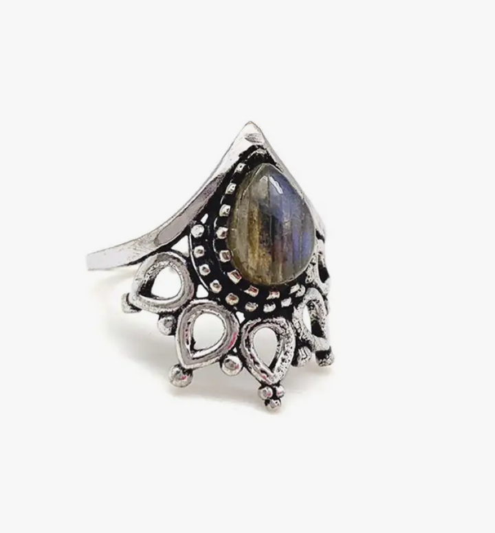 Dainty Gemstone Ring - Silver